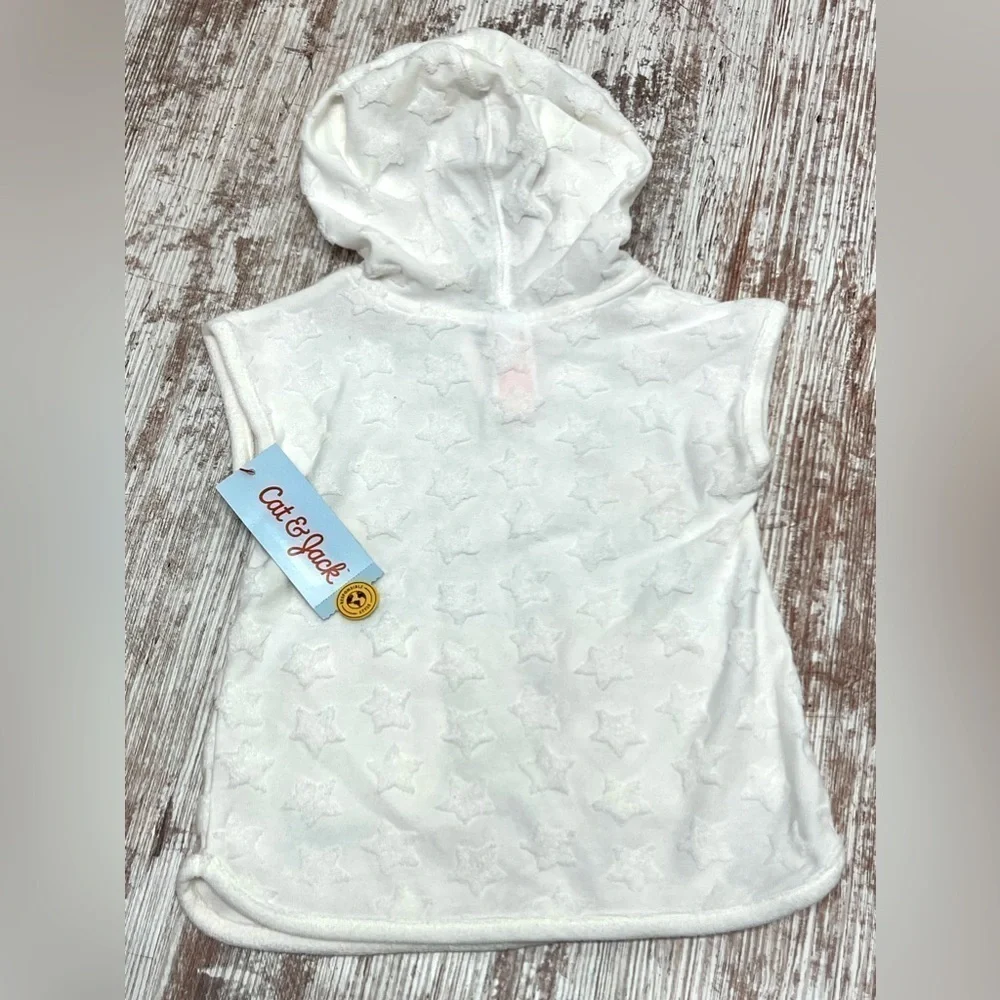 𝅺BABY Girls' Star Print Hooded Cover up - Cat & Jack - Size 12 mo